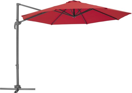 Ontspannend documentaire streep tectake- parasol Daria wijnrood - 403135- met beschermhoes | bol.com