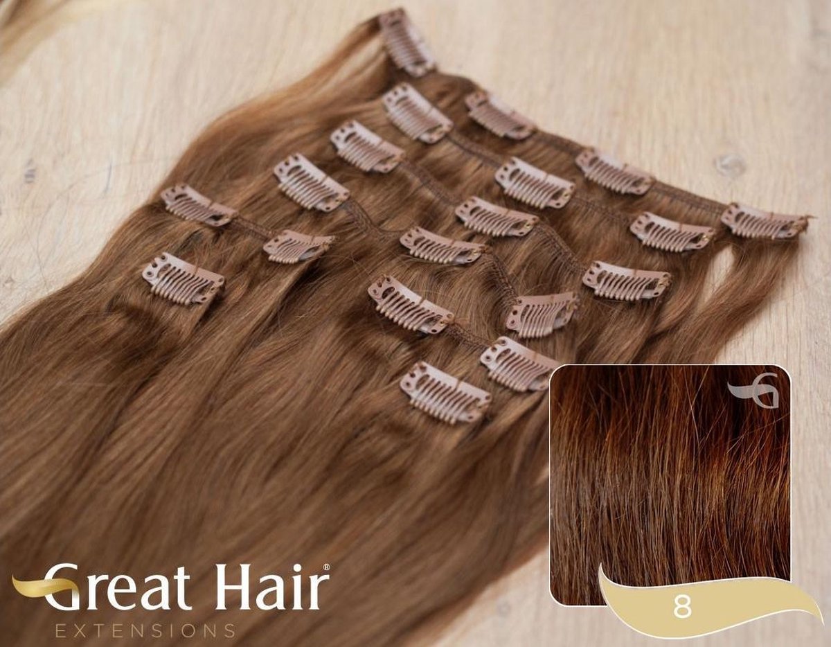 Great Hair Full Head Clip In - 40cm - wavy - #8