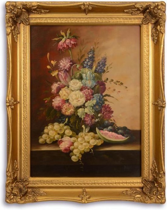 Olieverf schilderij Stilleven (Frame size 41 cm x 51 cm) compleet met lijst  | bol.com