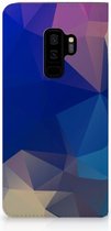 Geschikt voor Samsung Galaxy S9 Plus Uniek Standcase Hoesje Polygon Dark
