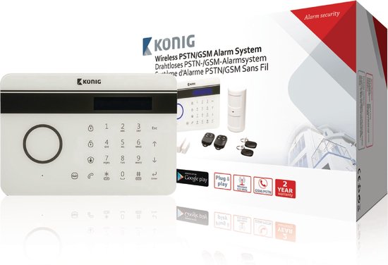 Ensemble d'alarme sans fil König GSM PSTN - 433 Mhz 95 dB | bol