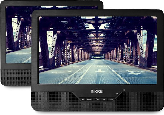Nikkei NPD920MT Portable DVD speler met 2 master DVD-spelers - 2 LCD  schermen | bol.com