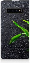 Geschikt voor Samsung Galaxy S10 Plus Standcase Hoesje Design Orchidee