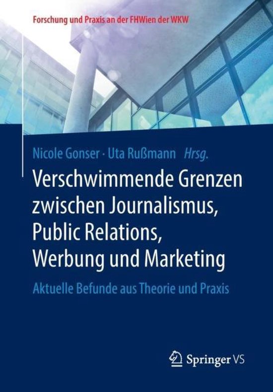 Verschwimmende Grenzen zwischen Journalismus Public Relation ... - cover
