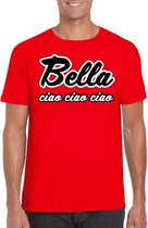 Bella Ciao Ciao bankovervaller t-shirt rood voor heren XXL