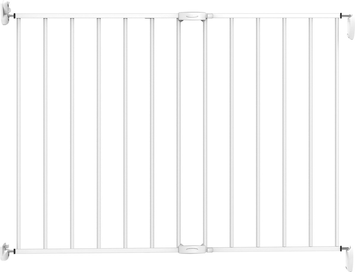 Noma extending metal gate Traphekje - 62 t/m 102 cm - wit