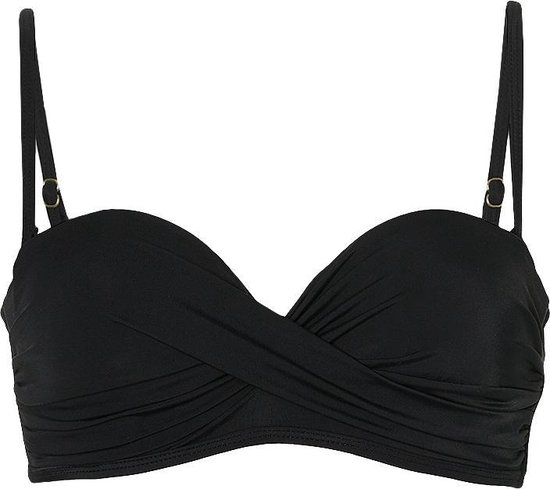 Sapph Koko Padded Bandeau Bikini Top Dames Voorgevormde Bandeau Bikini Top  Zwart-70b | bol.com