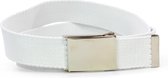 Canvas Riem - Makkelijk Verstelbare Koppelriem - Golf Riem - Military Grade Belt - Totale lengte: 120 - Heren en Vrouwen - 3 cm - Safekeepers - Wit - White