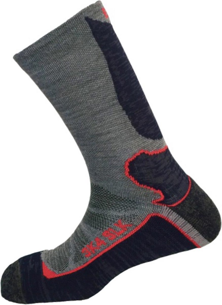Enforma SLK-3K4 Merino Wandelsokken Thermoregulerende Sportsokken Achilles support Anatomisch gevormd – S 36-38 Grijs