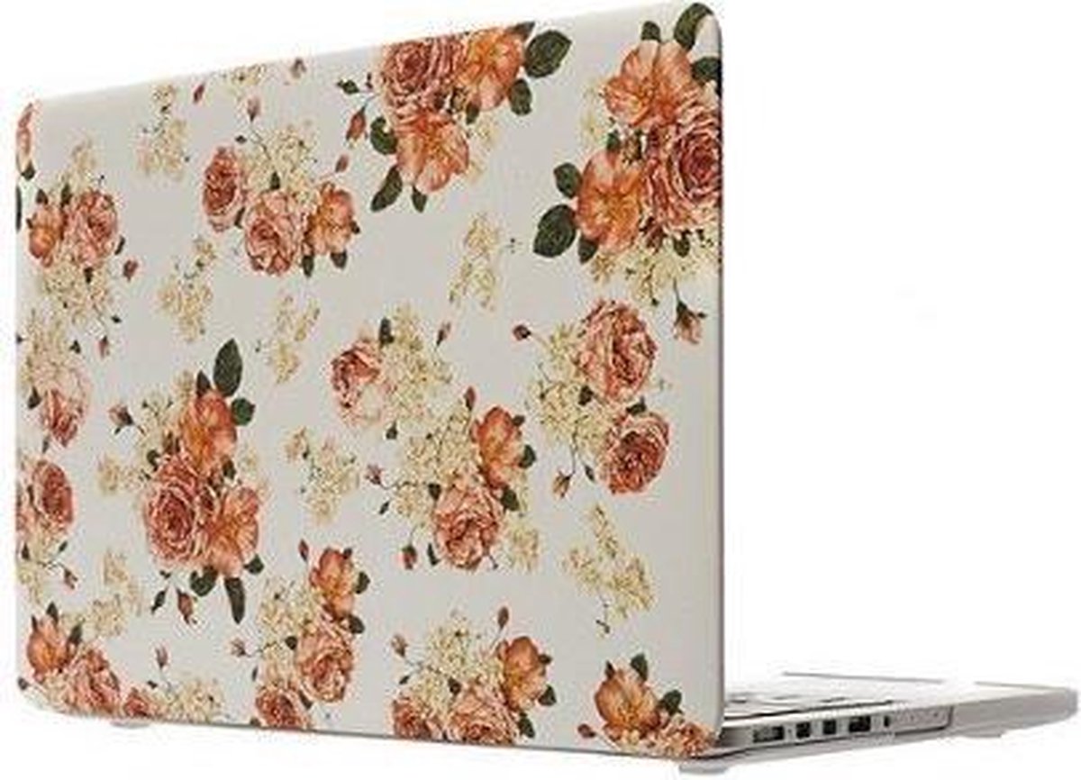 Macbook Case voor Macbook Air 13 inch (modellen t/m 2017) A1466 A1369 - Laptop Cover met Print - Rozen