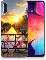 Geschikt voor Samsung Galaxy A50 TPU Hoesje Amsterdamse Grachten