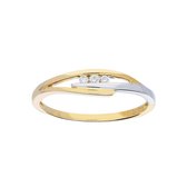 Glow - Gouden ring met steen 3-0.05ct - G/SI