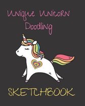 Cute Unicorn lovers Blank Sketchbook Journal for Sketching or Writing