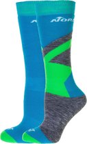Nordica Multisports Winter 2-pack   Wintersportsokken - Maat 31-34 - Unisex - blauw/groen/grijs