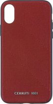 Cerruti Leather HardCase Burgundy - Rood voor Apple iPhone X/XS (5,8'')