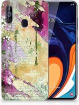 Coque Téléphone pour Samsung Galaxy A60 TPU étui Peinture Lettre