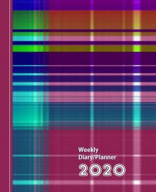 Planners One Year 2020- Colorful Checks And Stripes Design - cover