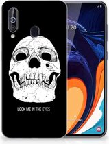 Geschikt voor Samsung Galaxy A60 Silicone Back Case Skull Eyes