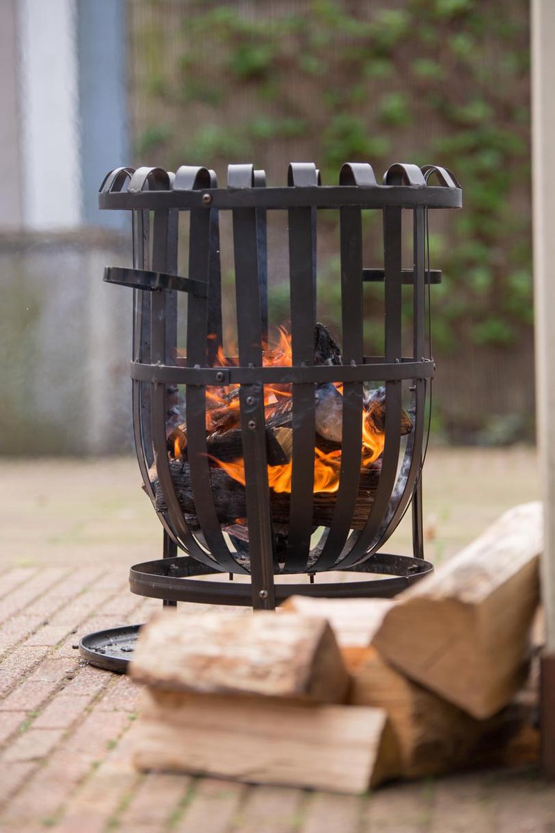 RedFire Dallas Vuurkorf met grillplaat - Zwart
