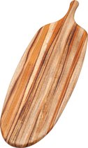 Teakhaus Snijplank - Canoe Broodplank - Langwerpig - incl Handgreep - 67,3 cm x 21,5 cm - Bruin