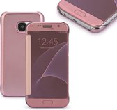 Clear View Cover voor Samsung Galaxy S6 Edge – Roze Goud