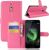 Book Case - Nokia 2.1 Hoesje - Roze
