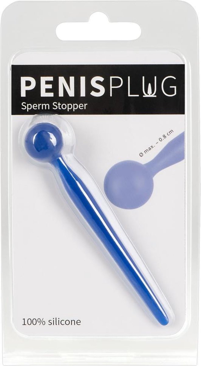 Goedkoopste You2Toys – Siliconen Plug Voor Penis met Kogelpunt als Stop voor Lichaamssappen – Blauw