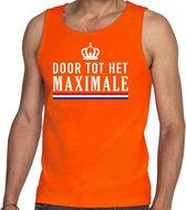Oranje Door tot het maximale tanktop / mouwloos shirt - Singlet voor heren - Koningsdag kleding XL