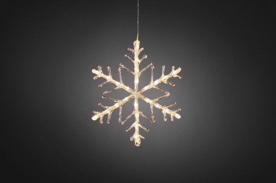 Gearceerd Fantastisch compleet Konstsmide 4440 - Verlicht kerstfiguur - 24 lamps LED sneeuwvlok - 40 cm -  24V - voor... | bol.com