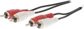 Valueline Tulp stereo audio kabel - zwart - 1,5 meter
