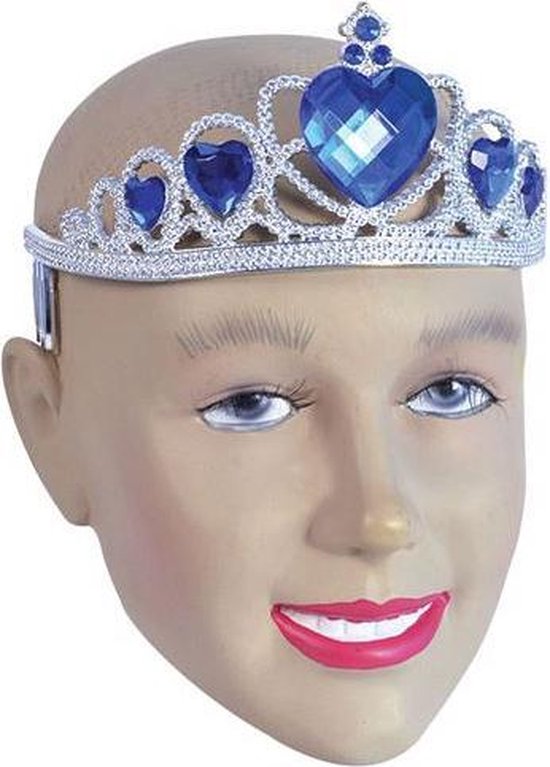 Zilveren tiara met blauwe stenen | bol.com