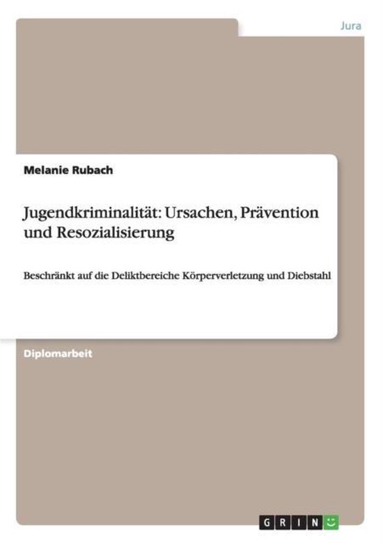 Jugendkriminalität: Ursachen, Prävention und Resozialisier ... - cover