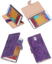 Bestcases Vintage Lila Book Cover Samsung Galaxy Note 3