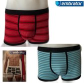 Embrator 2-pack Boxer Stripe rood/licht blauw maat L