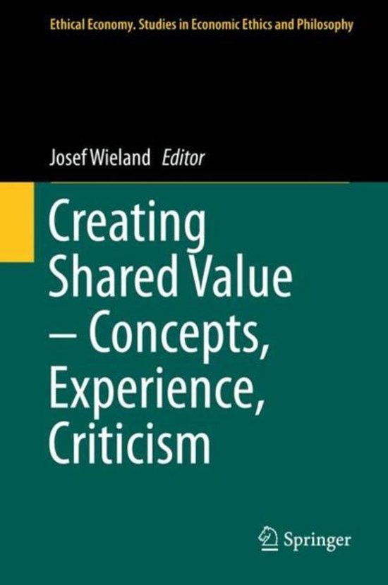 Creating Shared Value - Concepts, Experience, Criticism - cover