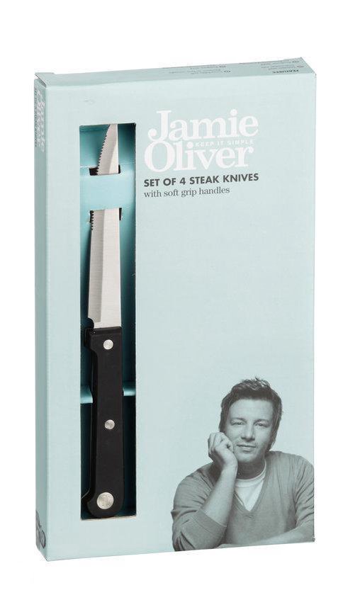 Jamie Oliver - Steakmessen set -Zwart - 4 stuks