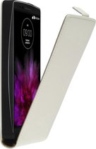 Wit premium leder flipcase voor de LG G Flex 2