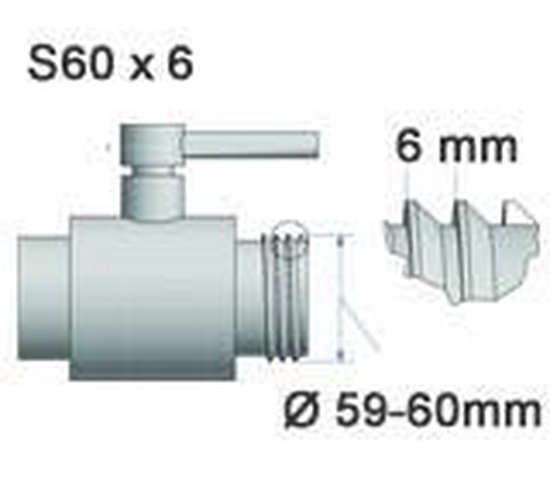 Adaptateur de robinet de réservoir IBC S60 * 6, outil de vidange