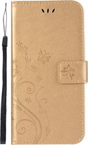 Shop4 - Huawei Mate 20 Lite Hoesje - Wallet Case Vlinder Patroon Goud