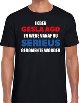 Ik ben geslaagd serieus t-shirt zwart heren L