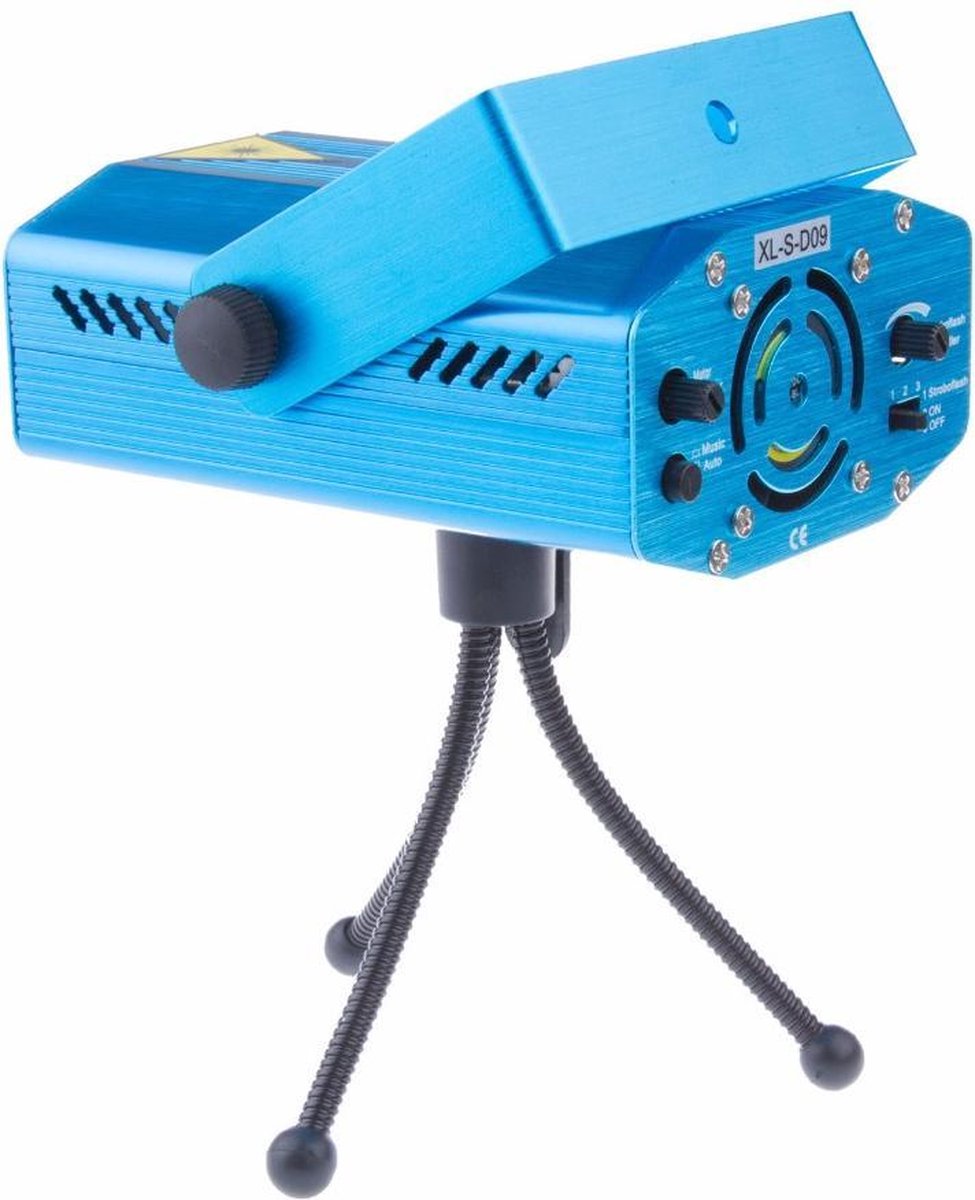 LED Lasershow Mini Stage Light Discolamp Laser Op Geluid Rood