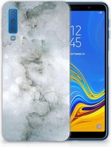 Geschikt voor Samsung Galaxy A7 (2018) TPU Hoesje Painting Grey