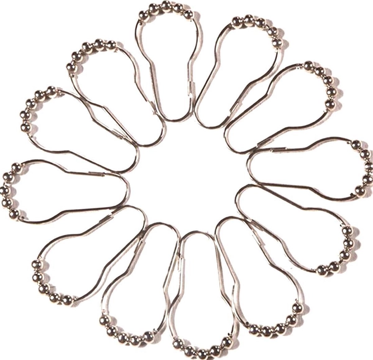 12x Douchegordijnringen Douchegordijn Ringen Set Douche