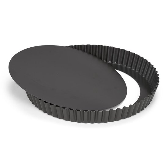 Patisse Bakvorm - voor taart of quiche - losse bodem - 28 cm - zwart