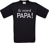 Ik word papa T-shirt maat M zwart