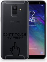 Geschikt voor Samsung Galaxy A6 (2018) Uniek TPU Hoesje Finger DTMP