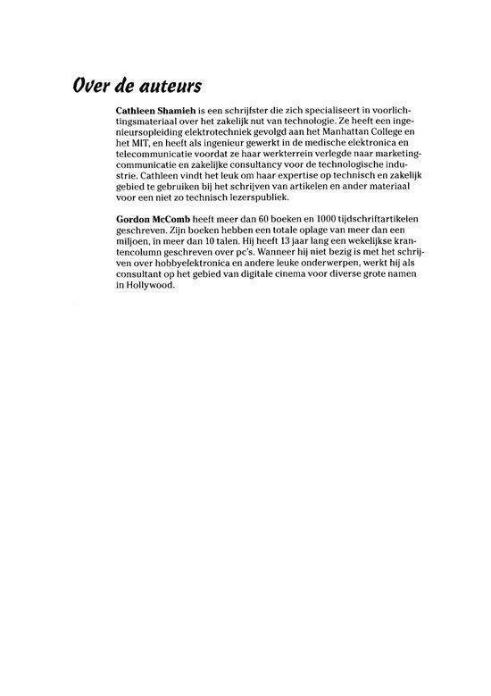 Pagina 'Over de auteurs' met tekst over Cathleen Shamieh en Gordon McComb.