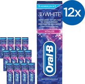 Bol.com Oral-B 3D White Vitalize - Voordeelverpakking 12x75 ml - Tandpasta aanbieding
