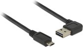 DeLOCK 2m, USB2.0-A/USB2.0 Micro-B USB-kabel USB A Micro-USB B Zwart