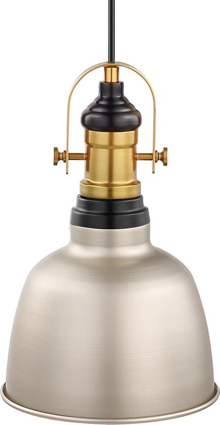 EGLO Vintage Gilwell - Hanglamp - 1 Lichts - Champagne, Brons, Zwart